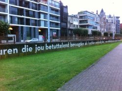 langs de kade, aan de Schelde,muurgedicht, Antwerpen, Herman